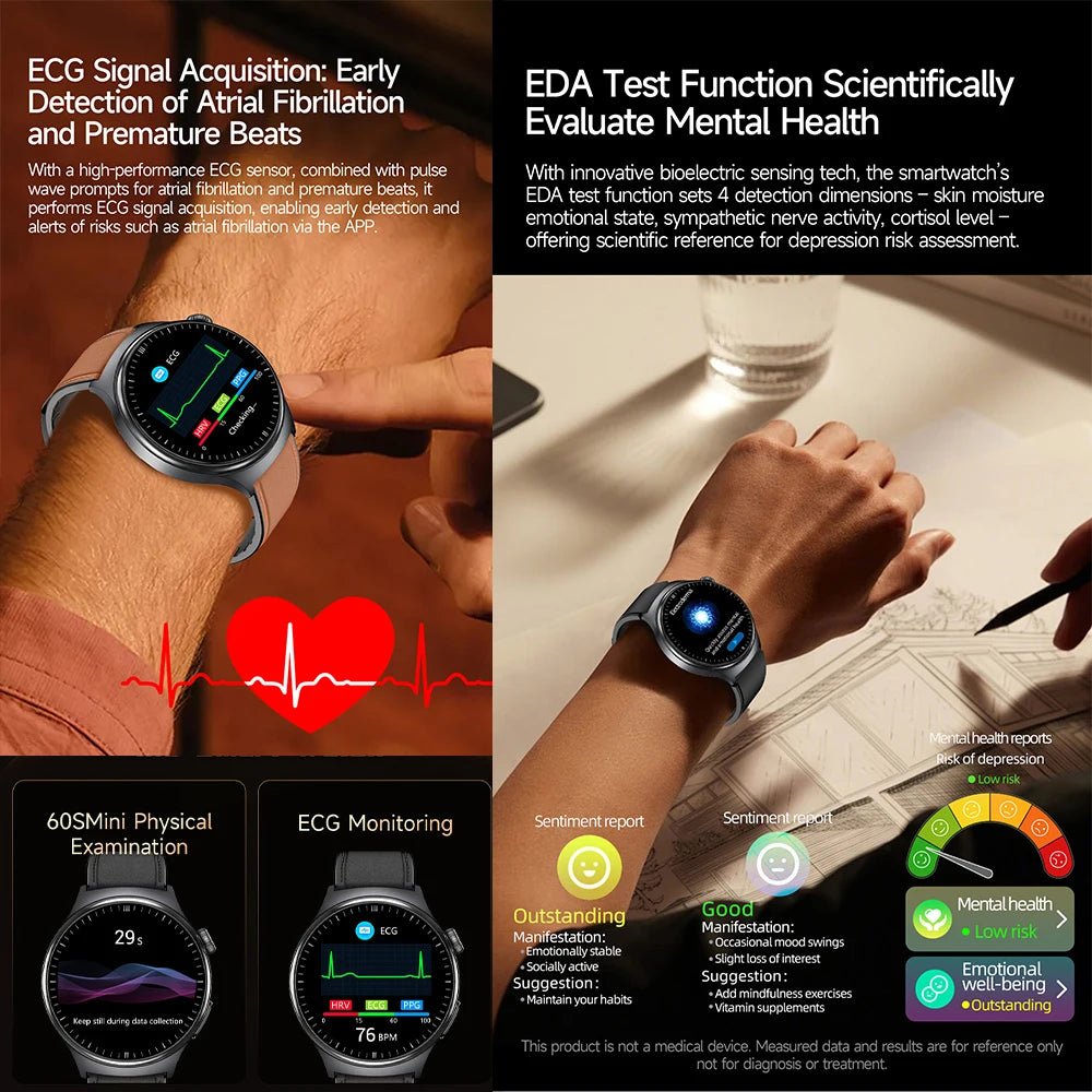 2026 New Nursing Health Laser Cure Blood Pressure Smart Watch Men Heart Rate Pulse Sleep Bluetooth Call Body Monitor Smartwatch