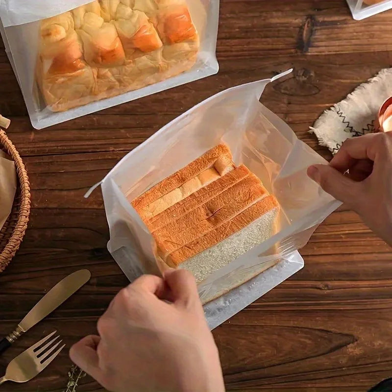 5-50Pcs Toast Bag Wire Rolled Edge Self Sealing Bread Bag Party Baking Transparent Biscuit Cake Bread Toast Oil-proof Packaging