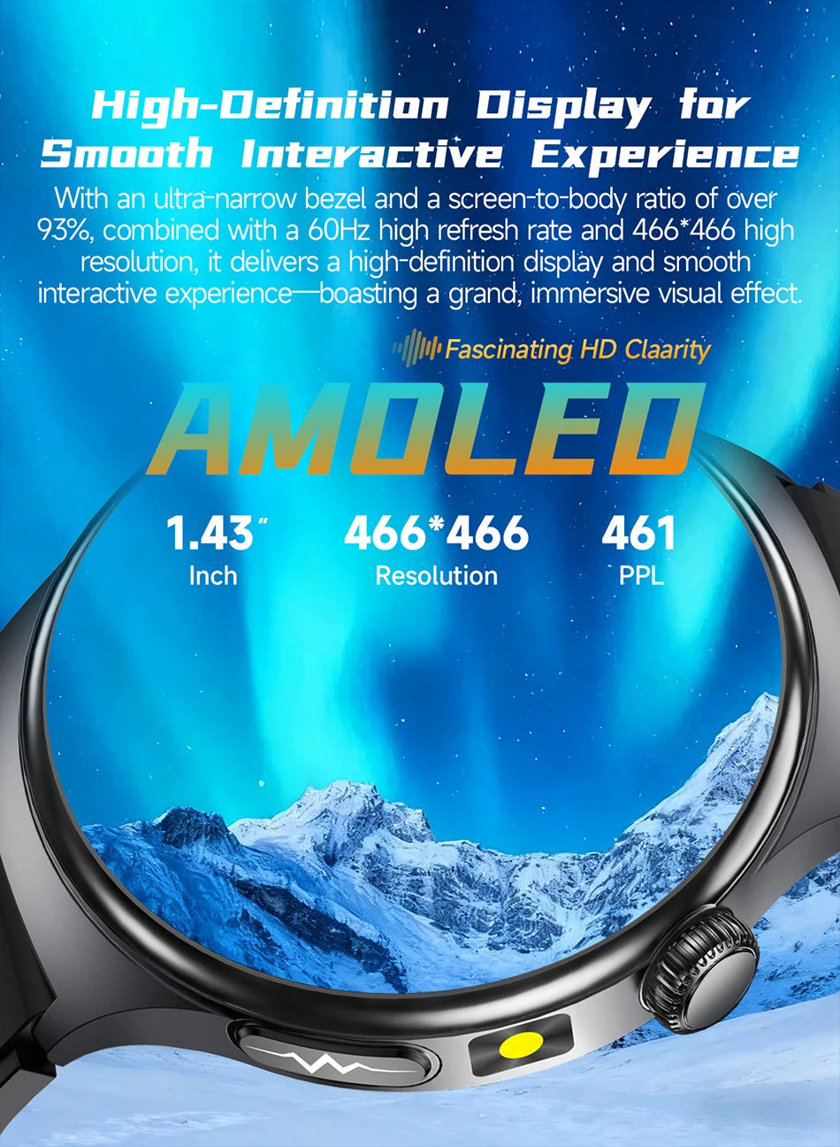 2026 Fashion New Expert level Health Smart Watch Men ECG+PPG Laser Monitor Uric Acid Blood Fat Blood Pressure HD Call Smartwatch