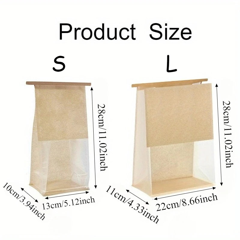 5-50Pcs Toast Bag Wire Rolled Edge Self Sealing Bread Bag Party Baking Transparent Biscuit Cake Bread Toast Oil-proof Packaging