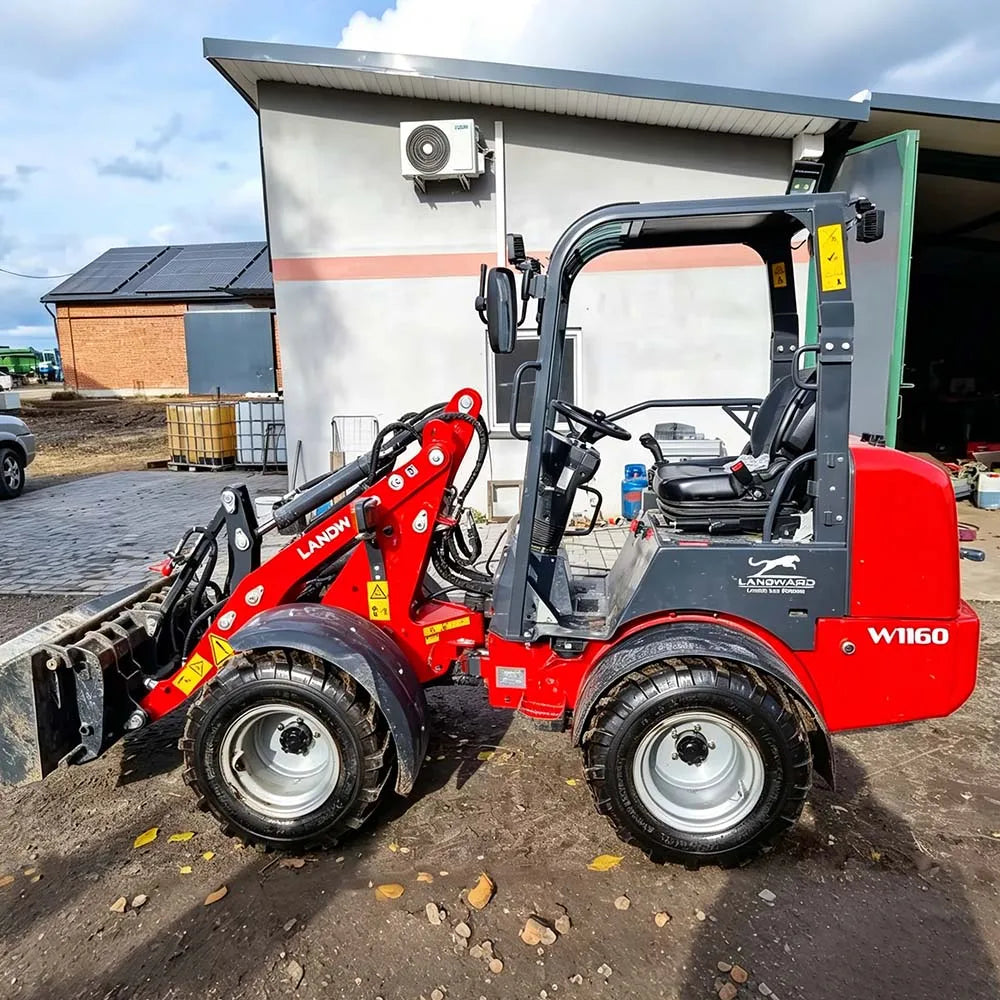 New 4 Wheel Mini Loader Compact Transporter Loader Customized CE Euro 5 Diesel Loader Yard Loader With Bucket Europe Hot Sale