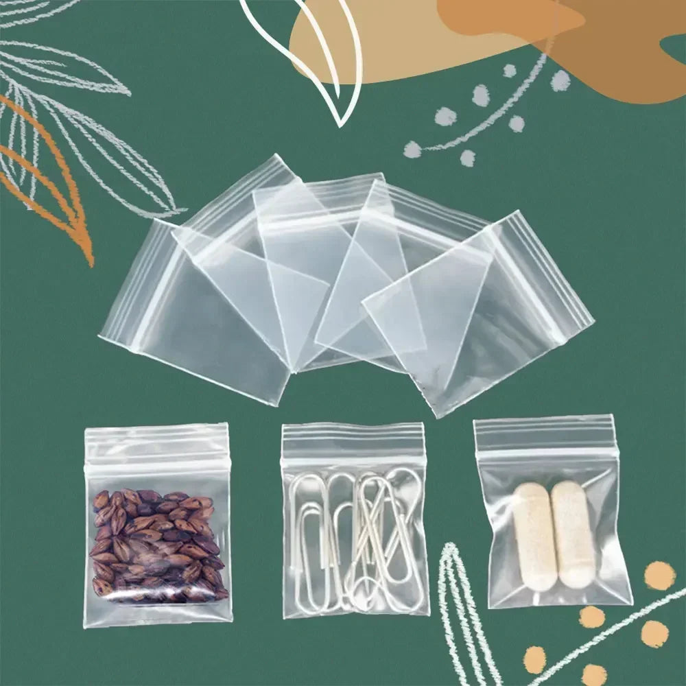 Thicken Zipper Sealed Bags Clear Plastic Storage Bag for Small Jewelry Food Packing Reclosable Zippers Sealing Pouch Wholesale