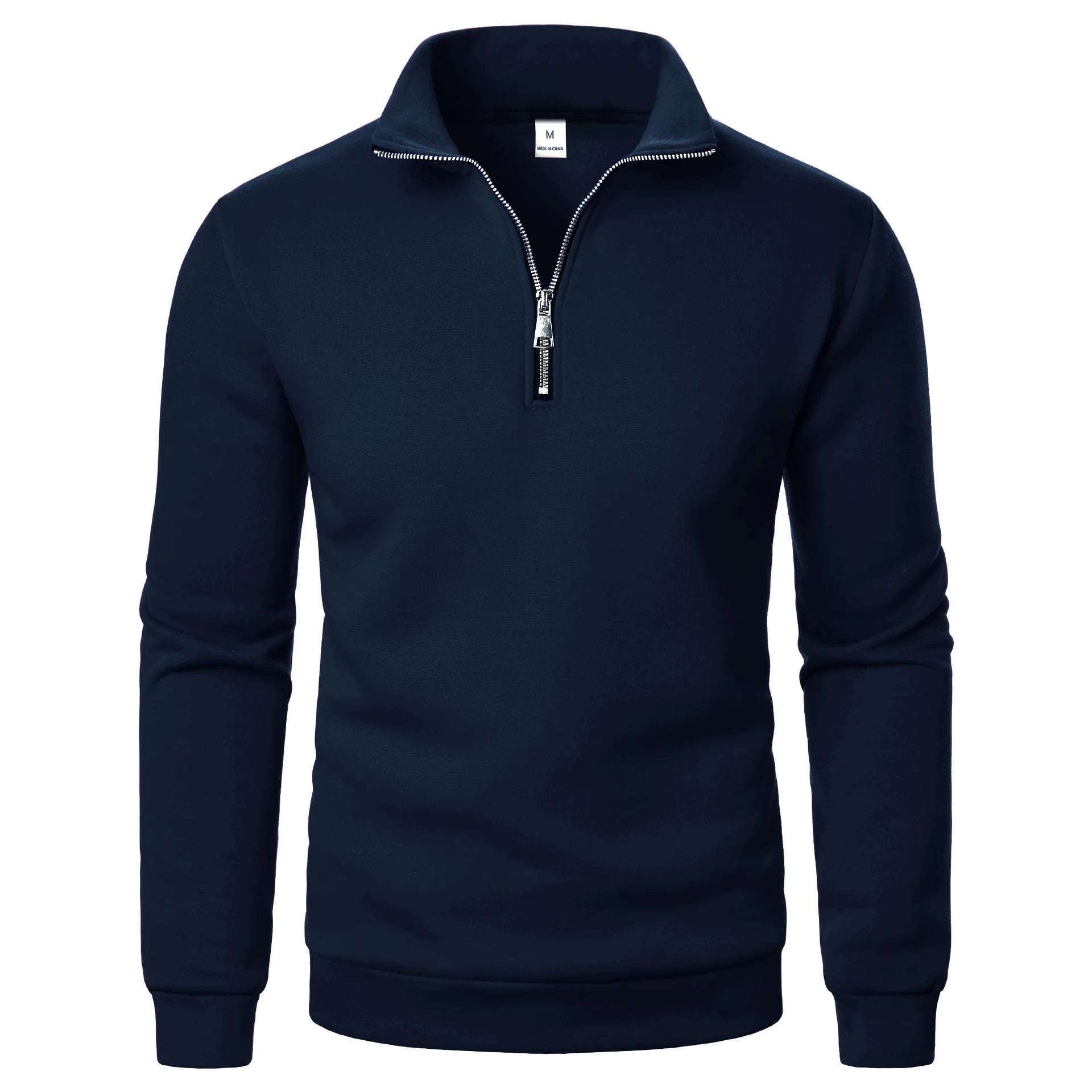 Autumn Men's Quarter Zip Up Sweaters Slim Fit Lightweight Outdoor Mock Neck Pullover Sweaters Half Turtleneck Knitted Streetwear