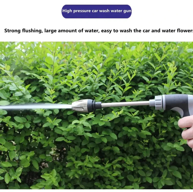 Portable High-Pressure Water Gun Adjustable Metal Cleaning Car Wash Machine Garden Watering Hose Nozzle Sprinkler Foam Water Gun