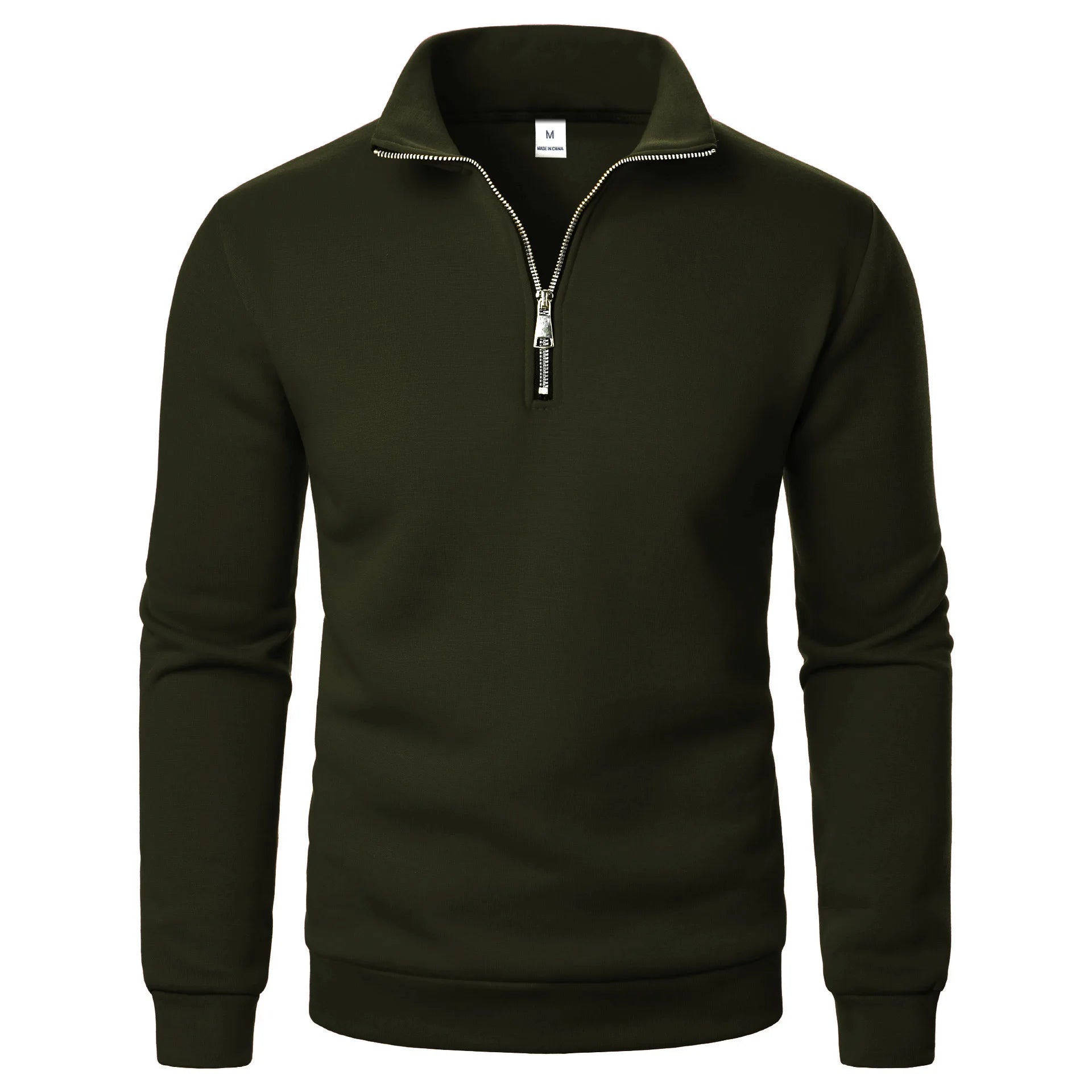 Autumn Men's Quarter Zip Up Sweaters Slim Fit Lightweight Outdoor Mock Neck Pullover Sweaters Half Turtleneck Knitted Streetwear