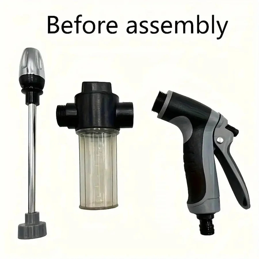 Portable High-Pressure Water Gun Adjustable Metal Cleaning Car Wash Machine Garden Watering Hose Nozzle Sprinkler Foam Water Gun